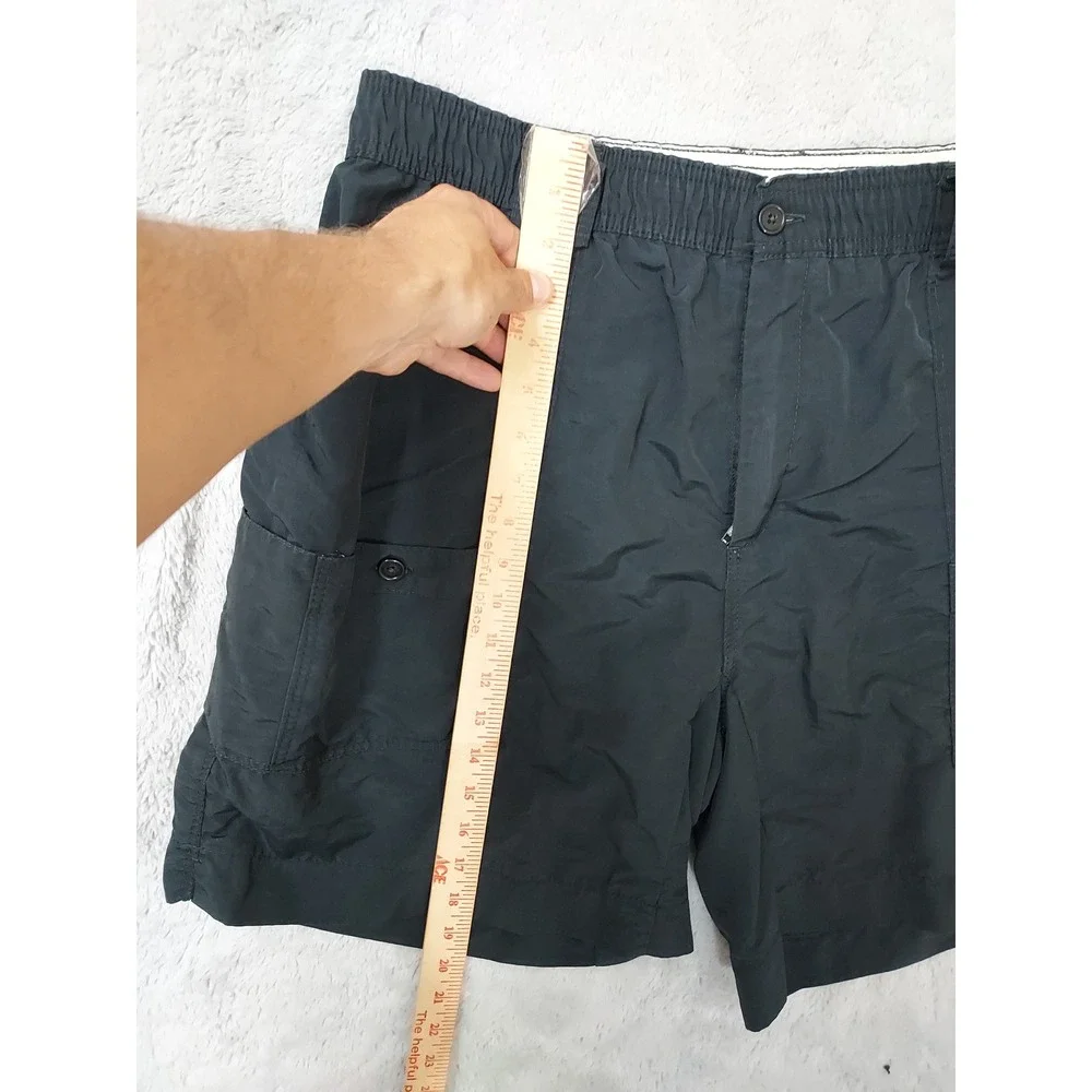 Aftco Shorts Mens 38 Fishing Cargo Nylon Navy Hybrid Elastic Waist Fishing Beach